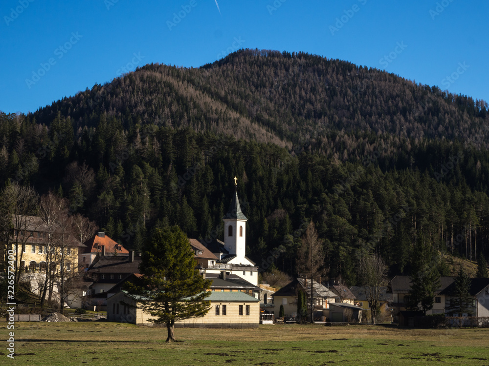 Little town with church