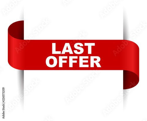 red vector banner last offer