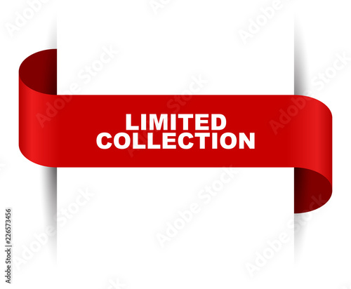 red vector banner limited colection