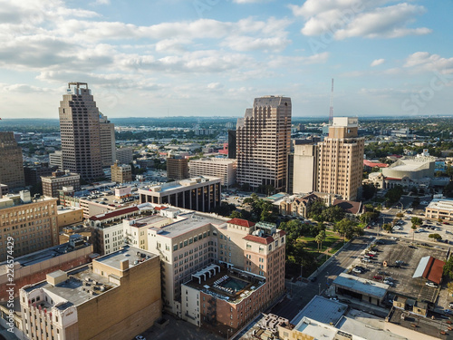 Aerial Cityscape of Downtown San Antonio, Texas Facing Towards East © Christian Hinkle