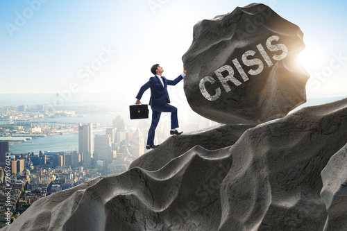 Foto Business concept of crisis and recession