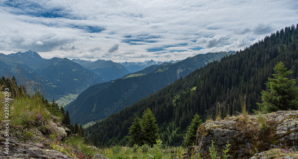 Valley view in the Alps