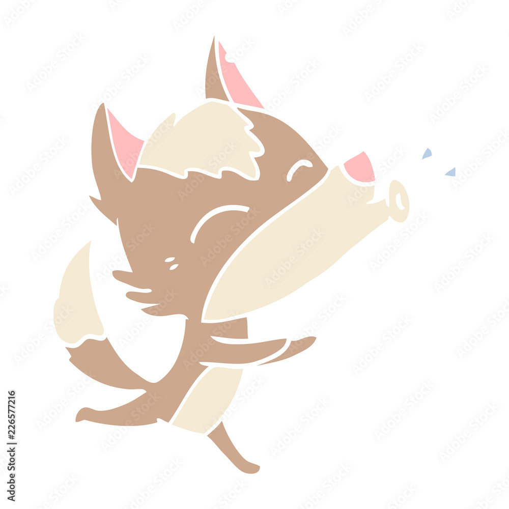howling wolf flat color style cartoon howling wolf flat color style cartoon