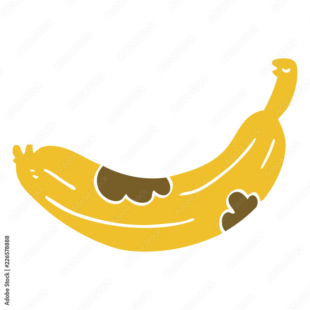 Fototapeta premium cartoon doodle turning banana