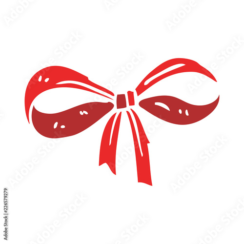 cartoon doodle tied bow