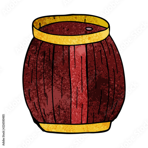 cartoon doodle of a barrel