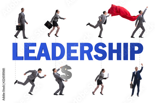 Concept of leadership with many business situations