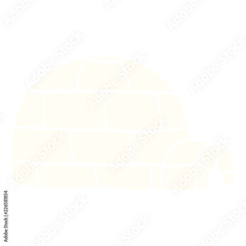 cartoon doodle ice igloo