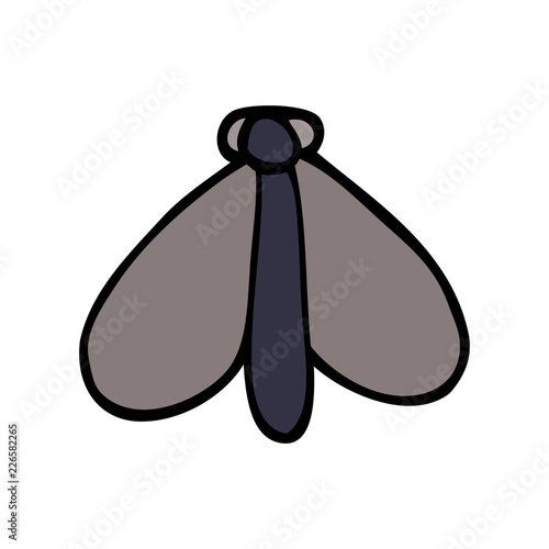 cartoon doodle still moth
