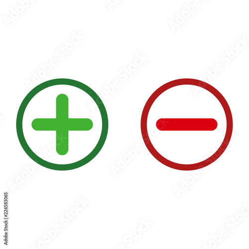 Plus and minus icon vector.