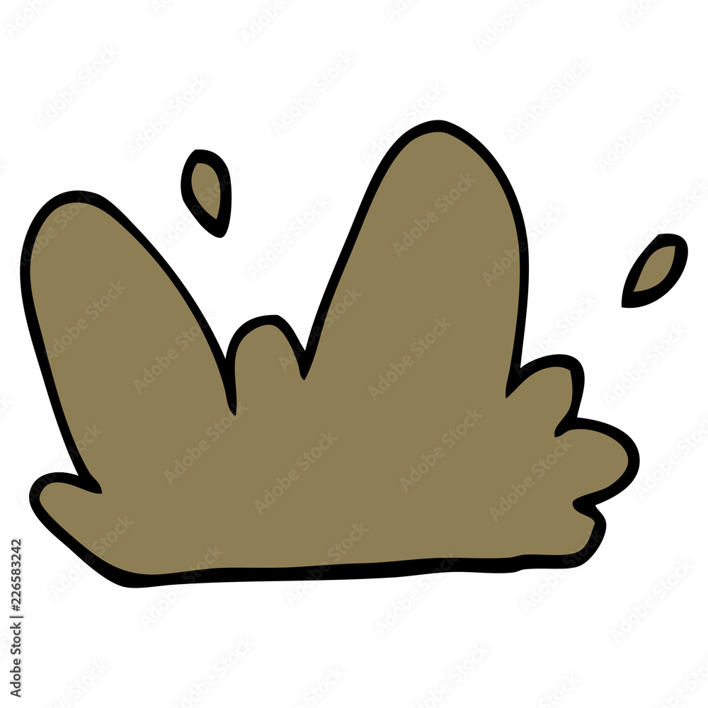 cartoon doodle mud splat cartoon doodle mud splat