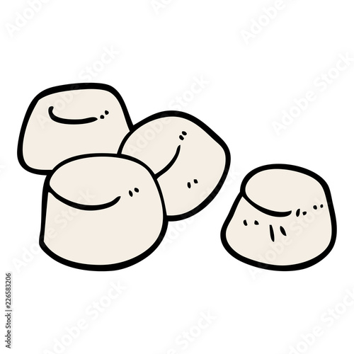 cartoon doodle tasty marshmallows