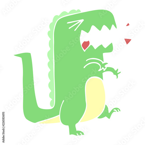 cartoon doodle roaring t rex