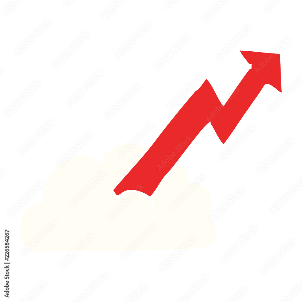 cartoon doodle business growth arrow cartoon doodle business growth arrow