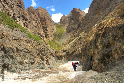 Yolyn Am  -  gorge in the Gurvan Saikhan Mountains of southern Mongolia.
