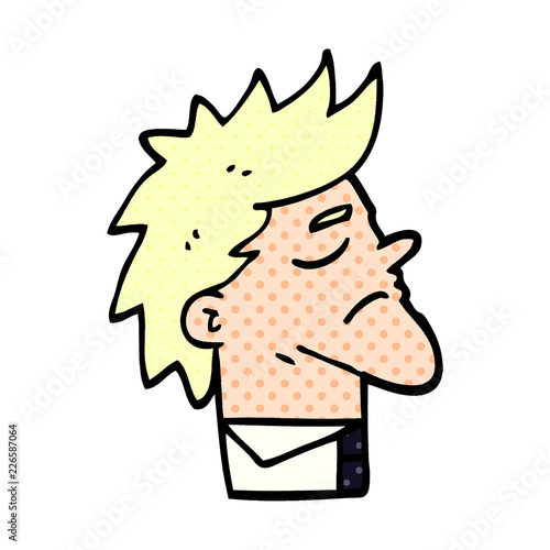 cartoon doodle arrogant man