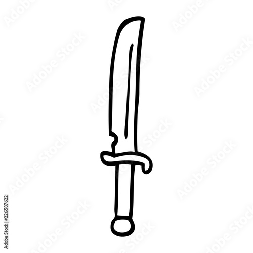 line drawing cartoon bronze dagger
