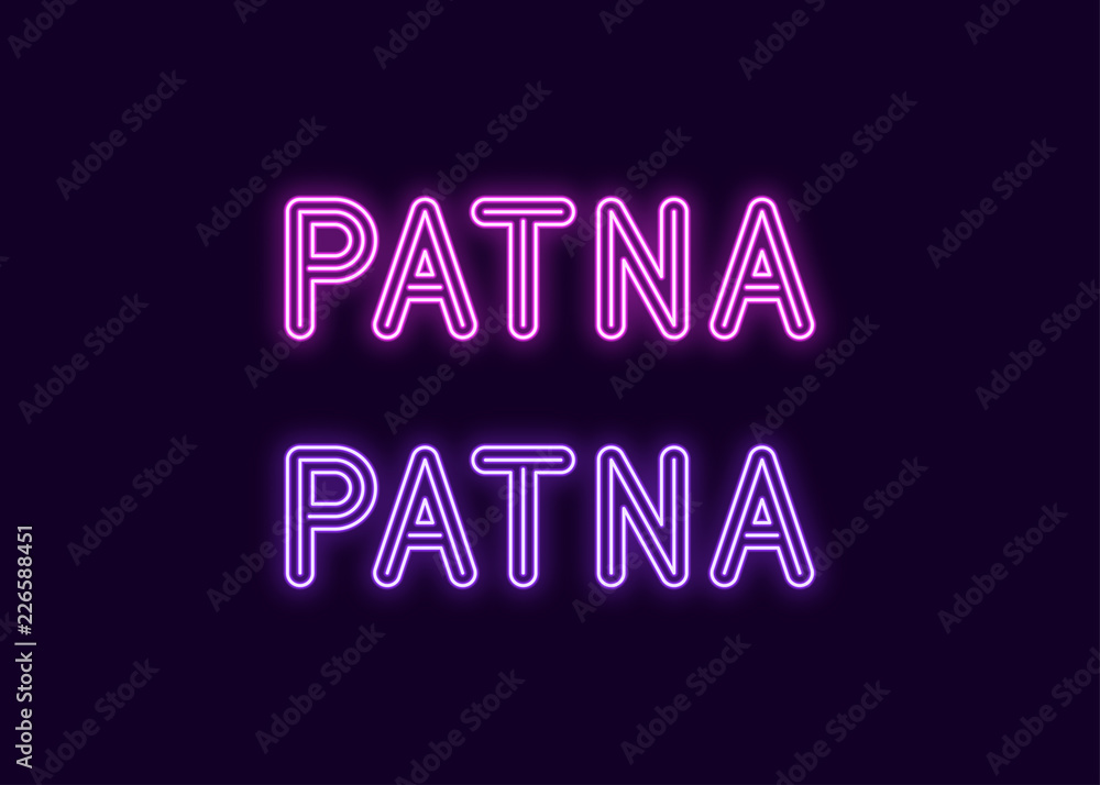 Neon name of Patna city in India