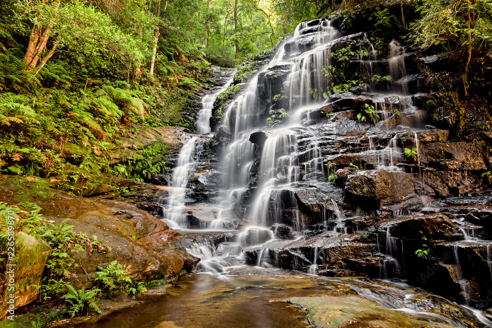 Fototapeta premium Sylvia Falls in Blue Mountains of Australia, New South Wales, NSW near Katoomba