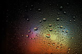water drops autumn red orange pink background setting sun multicolor