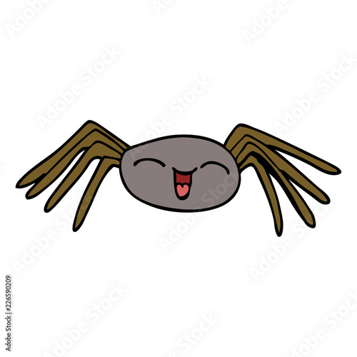 happy cartoon doodle spider