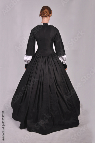 Victorian woman in black dress