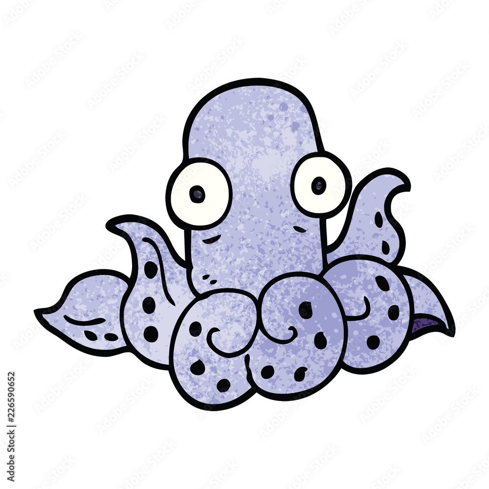 Fototapeta premium cartoon doodle funny octopus