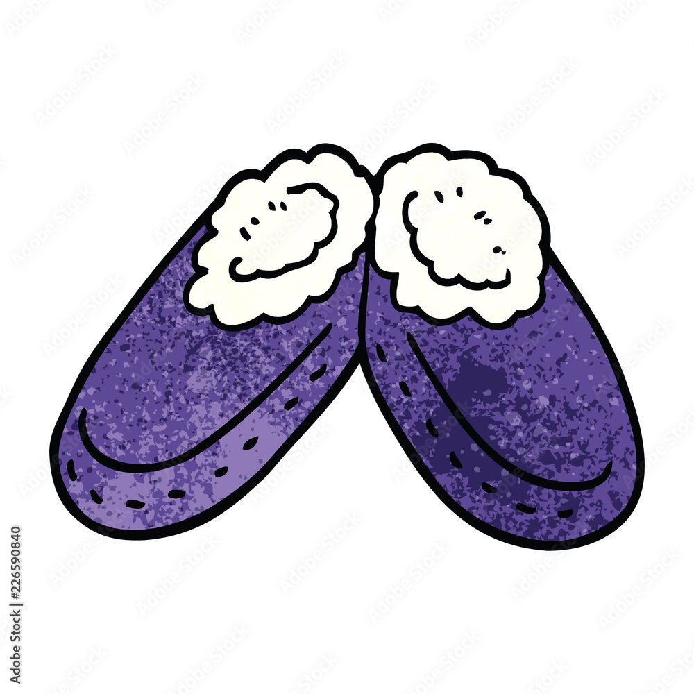cartoon doodle purple slippers cartoon doodle purple slippers