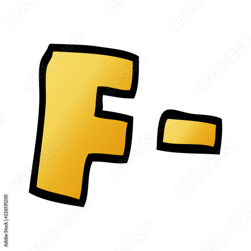 cartoon doodle letter grades