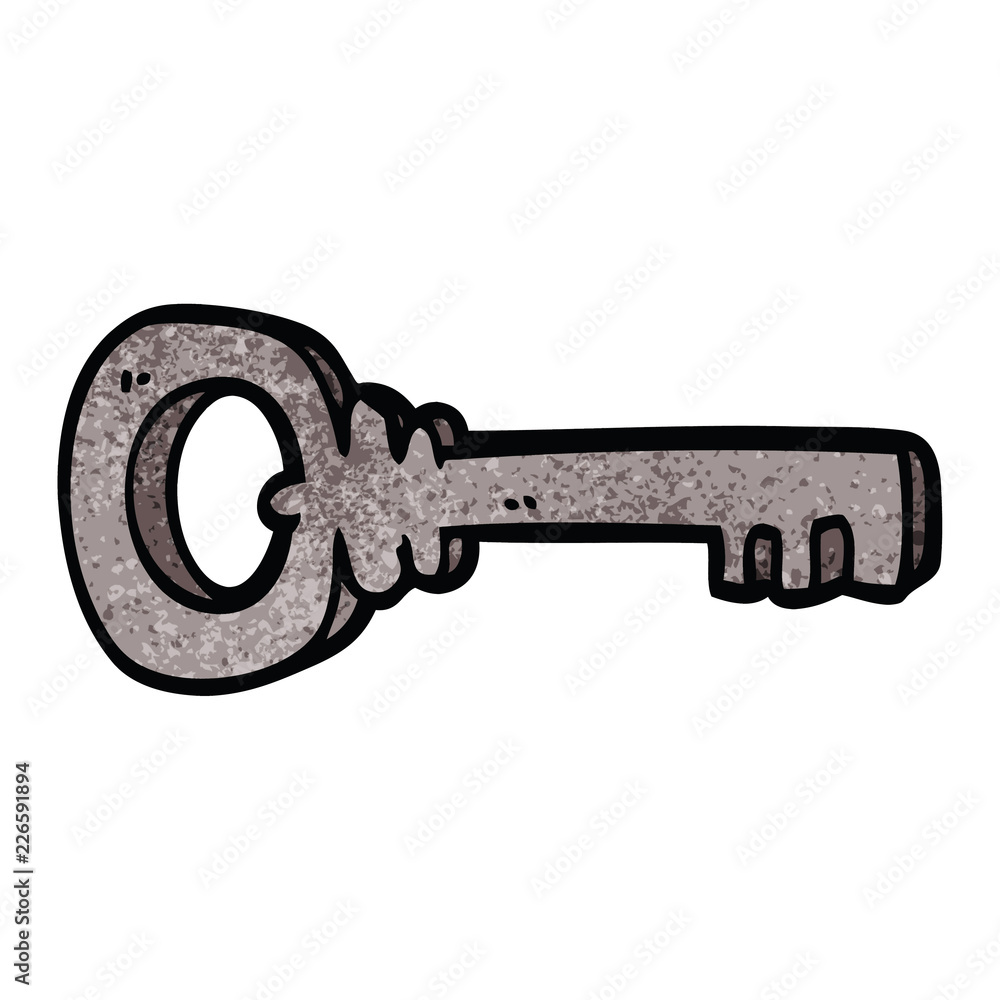 cartoon doodle metal key cartoon doodle metal key