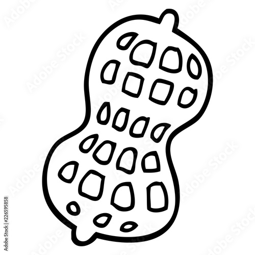 line drawing cartoon peanut