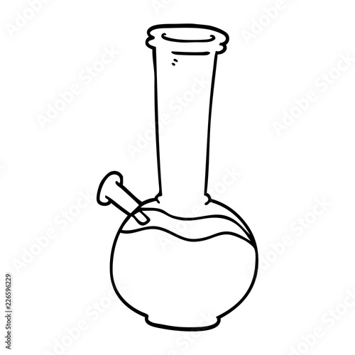 line drawing cartoon bong