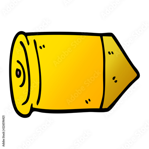cartoon doodle golden bullet
