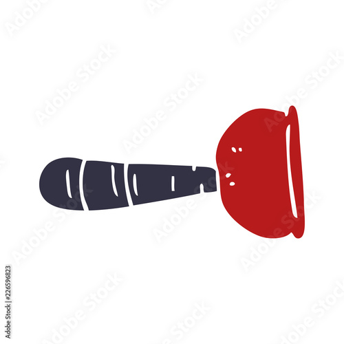 cartoon doodle toilet plunger