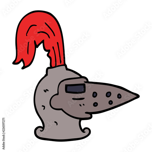 cartoon doodle knights helmet