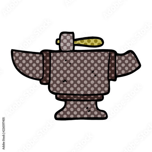cartoon doodle heavy old anvil