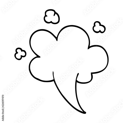 line drawing cartoon whooshing cloud