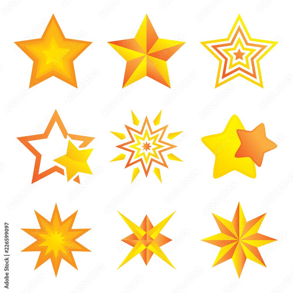 Different Stars Design Illustration Different Stars Design Illustration