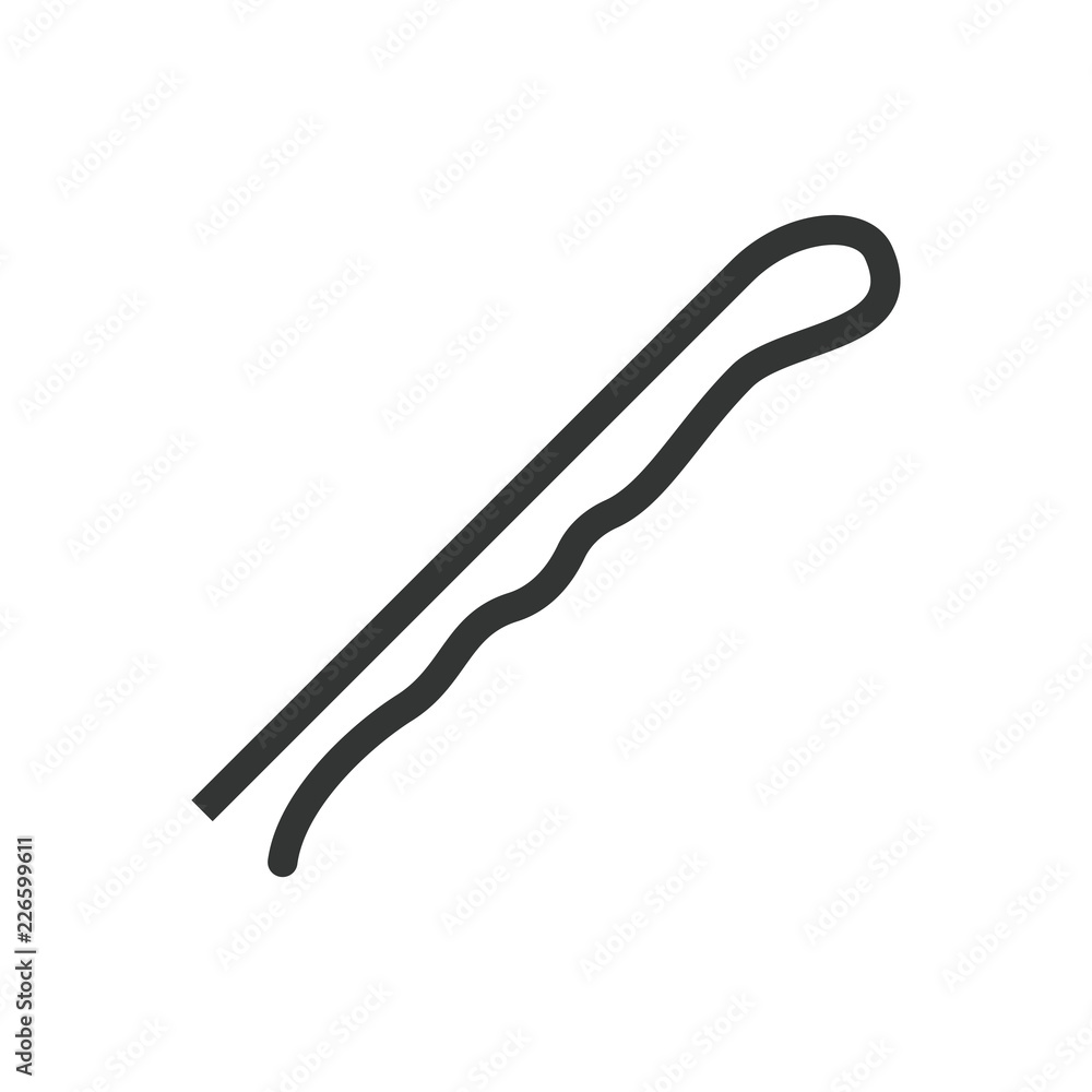 Hair Pin Minimal Color Flat Line Stroke Icon Pictogram Hair Pin Minimal Color Flat Line Stroke Icon Pictogram