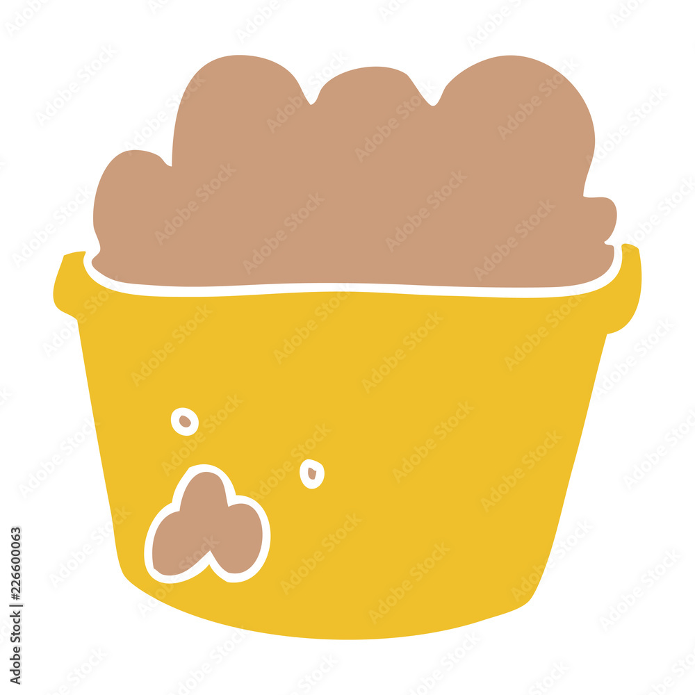 flat color style cartoon plant pot of earth flat color style cartoon plant pot of earth