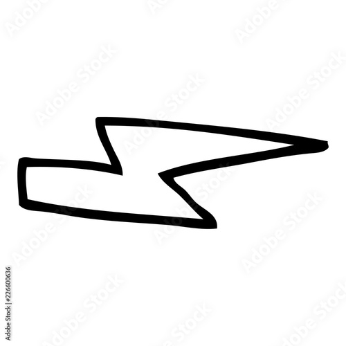 line drawing cartoon lightening bolt