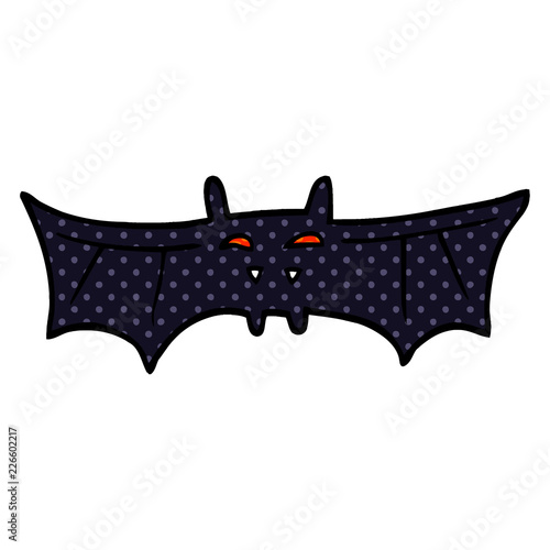 cartoon doodle vampire bat