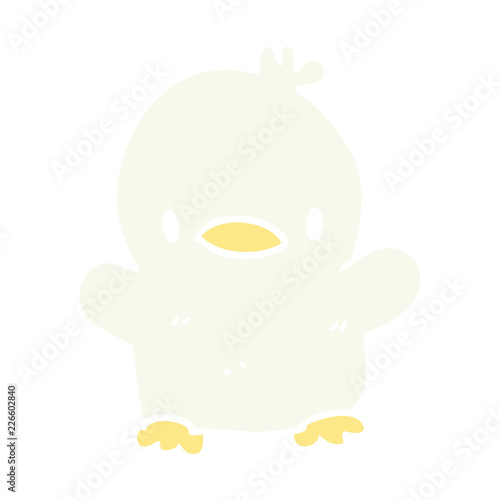 cartoon doodle baby duck