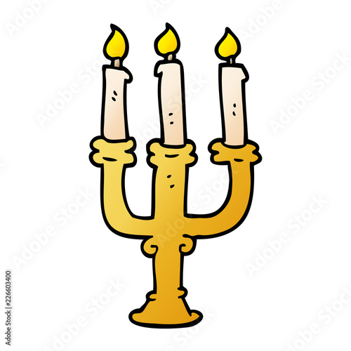 cartoon doodle candlestick holder