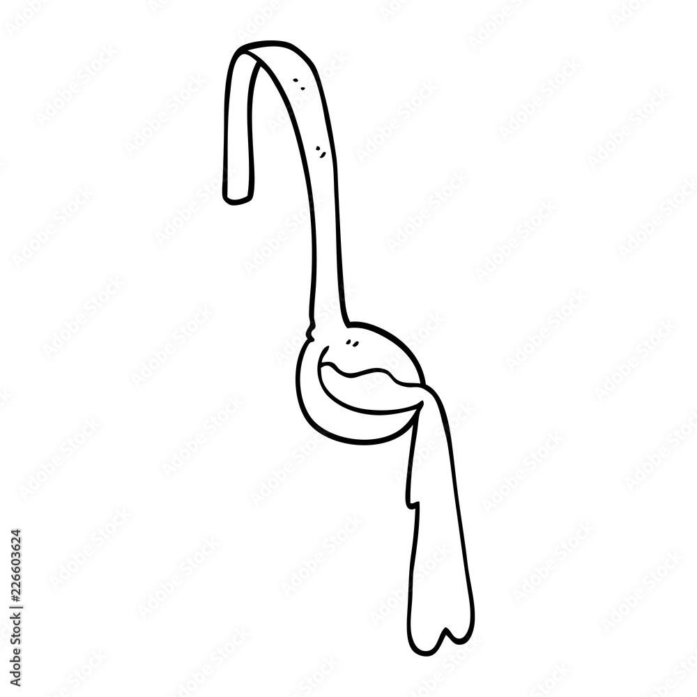 line drawing cartoon ladle of food line drawing cartoon ladle of food