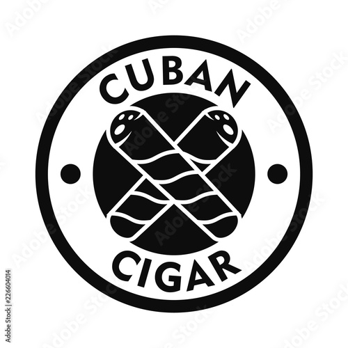 Cuban fresh cigar logo. Simple illustration of cuban fresh cigar vector logo for web design isolated on white background