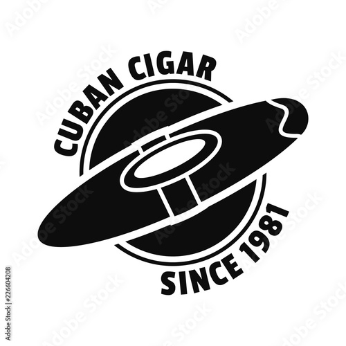 Old cuban cigar logo. Simple illustration of old cuban cigar vector logo for web design isolated on white background