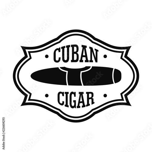 Cuban nicotine cigar logo. Simple illustration of cuban nicotine cigar vector logo for web design isolated on white background