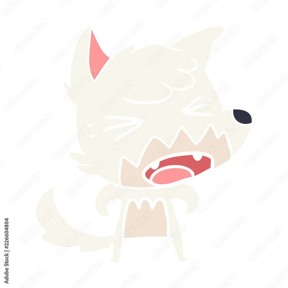 angry flat color style cartoon fox angry flat color style cartoon fox