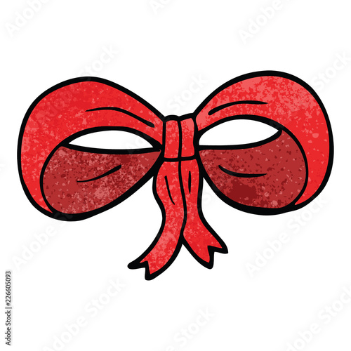 cartoon doodle tied bow